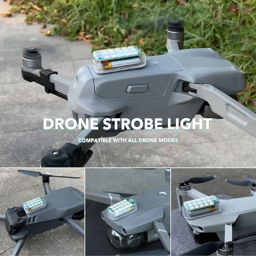 Miniatura 6 de SYMIK GS600 - Luz estroboscópica para dron, distancia de visibilidad de 3.7 mi (3.7 millas), color blanco/rojo/verde, cumple con el requisito