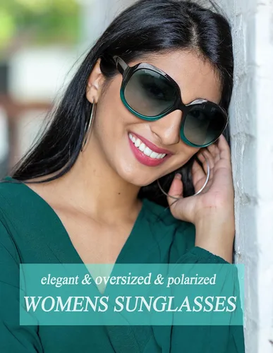 Miniatura 213 de Joopin Lentes de sol de gran tamaño para mujer, polarizados, grandes, para conducción, protección UV, grandes sombras