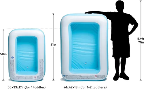 Miniatura 5 de Piscina inflable para niños, centro de natación familiar para niños, piscina de tamaño completo para niños, adultos, piscina fácil de configurar
