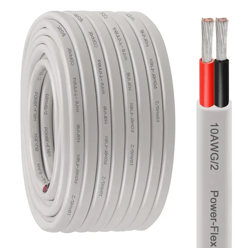 Miniatura 27 de Cable marino dúplex de calibre 10, cable de cobre estañado para barco, 150 pies, 10 AWG, estándar de EE. UU., OFC, alambre de cobre libre de oxígeno