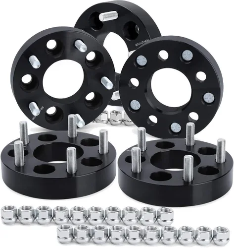5 adaptadores de rueda de 5 x 4.5 a 5 x 5 para ruedas Je/ep Jk Wk Wj Xk en Tj Yj Kk Xj Mj Kj Zj, dynofit 0.197x4.500 in a 0.197x5.000 in 1.25"