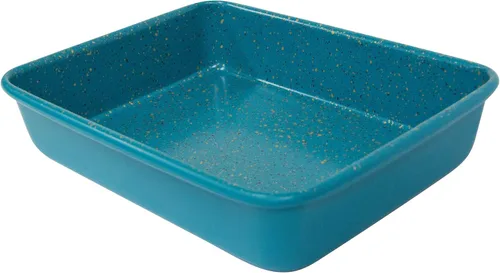 Miniatura 2 de casaWare Horno tostador de 8 x 6 x 1.75 pulgadas Ultimate Series Bandeja de revestimiento antiadherente de cerámica de peso comercial (granito azul)