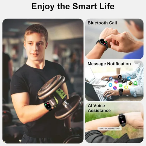 Miniatura 2 de Smart Watch for Women with Bluetooth Call Answer/Dail,1.75" DIY Dial Fitness Watch with Heart Rate Sleep Monitor Step Counter Calorie 120+Sport