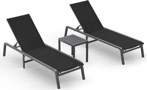 Miniatura 43 de Tumbona de Aluminio para Exteriores - Silla de Descanso Plegable y de Montaje Libre para Exteriores con 5 Respaldos Ajustables, Silla de Patio