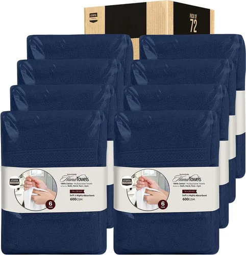 Miniatura 28 de Utopia Towels- Paquete de 6 toallas de mano prémium, 100% algodón hilado en anillo, ultrasuaves y altamente absorbentes, 18 oz/m2 (600 g/m2), 16 x