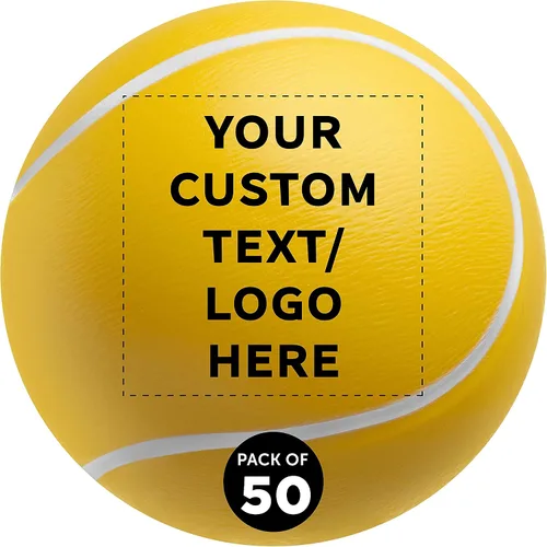 Miniatura 19 de DISCOUNT PROMOS Juego de 10 pelotas de tenis personalizadas con forma de pelota de tenis, paquete personalizado a granel, perfecto para regalos