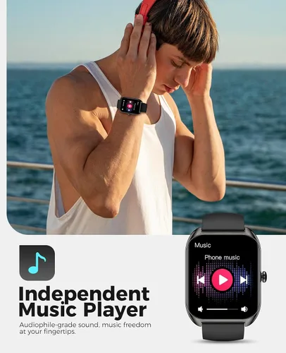 Miniatura 3 de Relojes inteligentes para mujeres y hombres, rastreador inteligente de fitness (respuesta/hacer llamadas), más de 110 modos deportivos con contador