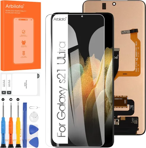 Pantalla original para Samsung Galaxy S21 Ultra 5G Reemplazo de pantalla para Samsung S21 Ultra LCD SM-G998B, SM-G998U pantalla táctil digitalizador