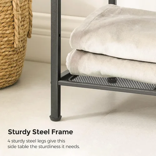 Miniatura 6 de SONGMICS Estante de almacenamiento de 4 niveles, estante de baño, soporte extensible para plantas con estante ajustable, para baño, sala de estar