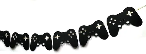 Miniatura 5 de Banner de controlador de videojuegos, guirnalda de controlador de videojuegos, decoraciones de fiesta de videojuegos, cumpleaños de videojuegos