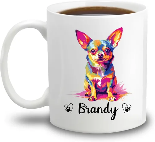 Miniatura 11 de Affenpinscher - Taza de café con nombre personalizado, regalo para perro, papá, perro, mamá, taza de cerámica blanca personalizada Affenpinscher