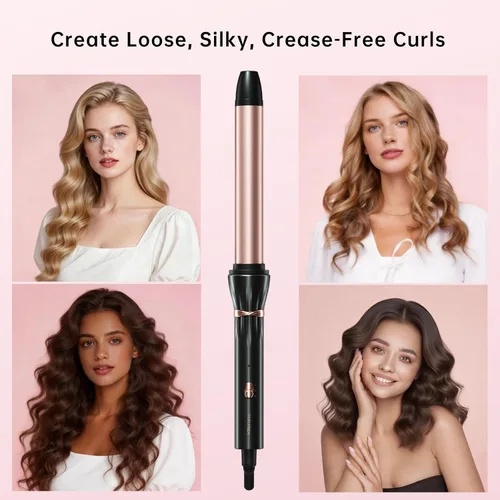 Miniatura 5 de Hahahope 1 Inch Ceramic Curling Wand for Loose Waves, Extra Long Barrel Hair Curler for Medium to Long Hair, 2 Adjustable Temperatures, Global
