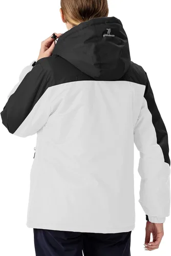 Miniatura 3 de Rdruko Chaqueta de esquí impermeable para mujer, resistente al viento, para snowboard, trabajo, para uso en invierno