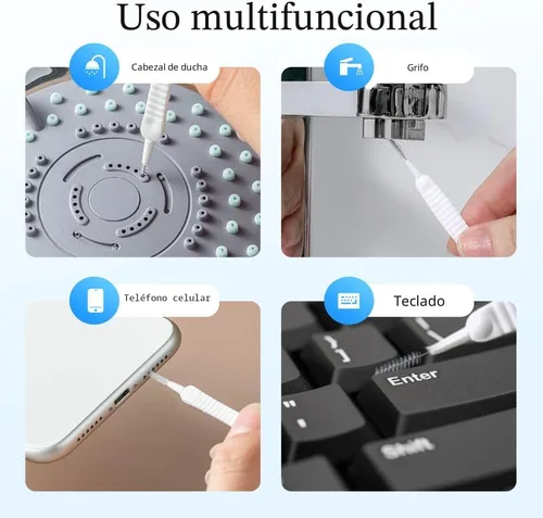 Miniatura 7 de Cepillo de limpieza para cabezal de ducha para agujeros pequeños, cepillo de limpieza antiobstrucción de espacios mejorado 2026, cepillos