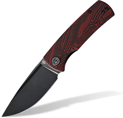 Petrified fish PFP01X Beluga, Cuchillo plegable táctico con bloqueo de revestimiento frontal, hoja de 2.99" con arena 14C28N, 95.6g, mango G10,
