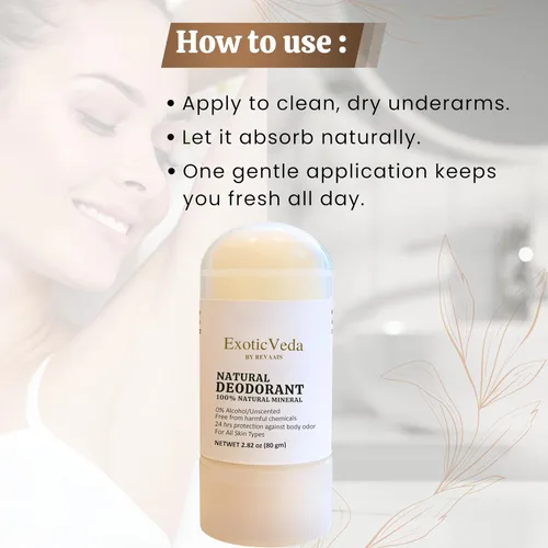 Miniatura 2 de Desodorante de cristal natural roll-on – Desodorante sin aluminio para pieles sensibles, hombres y mujeres, unisex, apto para bolsillo, sin