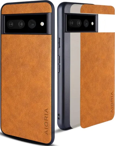 Miniatura 8 de Funda protectora completa para Google Pixel 7, funda de cuero premium para teléfono con diseño retro para Google Pixel 7 5G (negro)