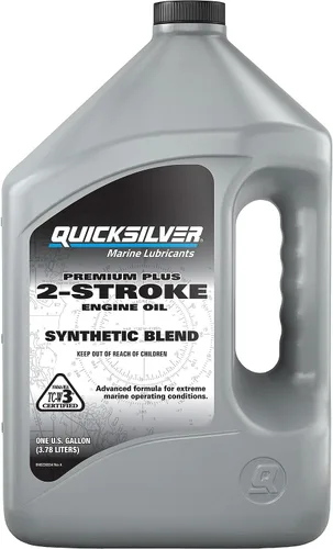 Quicksilver Premium Plus - Aceite de motor marino de mezcla sintética de 2 tiempos, 1 galón