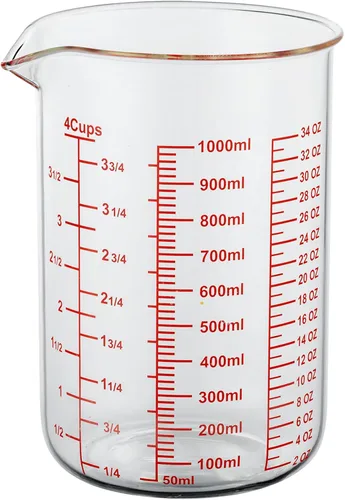 Miniatura 12 de Ackers - Taza medidora de vidrio de 1 taza, taza medidora de líquido de borosilicato de 8 onzas con boquilla