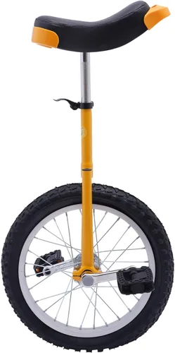 Miniatura 3 de Monociclo de rueda, bicicleta de una rueda con borde y pedales, monociclos de acero modernos para edades unisex de 10 a 60 años, entrenamiento