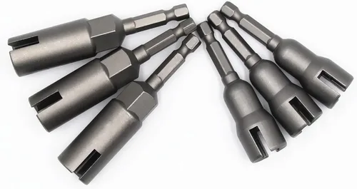 Miniatura 14 de 1 pieza de destornillador profundo de tuerca de ala, 1/4" de vástago hexagonal con ranura para tuerca de ala, herramienta de enchufe de tuerca