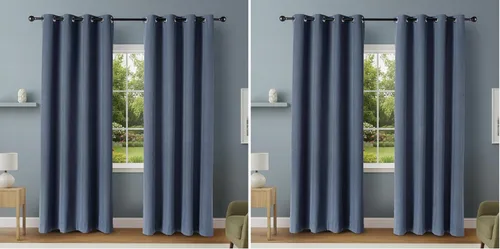 Miniatura 6 de Amazon Basics Cortinas 100% opacas con ojales, 2 paneles, 52 x 84 pulgadas, beige