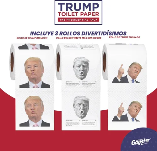 Miniatura 2 de Gagster Donald Trump - Papel higiénico divertido de 3 capas, 200 hojas, paquete de regalo de broma