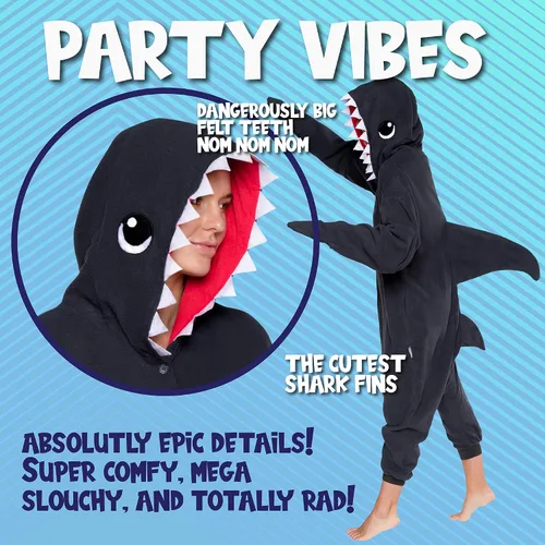 Miniatura 91 de Funziez! - Disfraz de Halloween para adultos, disfraz de animales y criaturas marinas, mameluco afelpado para cosplay, para mujeres y hombres