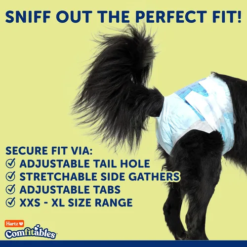 Miniatura 5 de Hartz Comfitables - Pañales desechables para perros, talla XL, 5 unidades, ajuste cómodo y seguro, fácil de poner, pañal súper absorbente