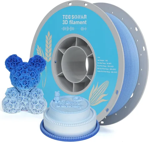 Miniatura 15 de Crystal Rainbow - Paquete de filamentos para impresora 3D de ácido poliláctico (PLA), 10 rollos, carrete de 2.2 libras, filamento degradado de 0.069