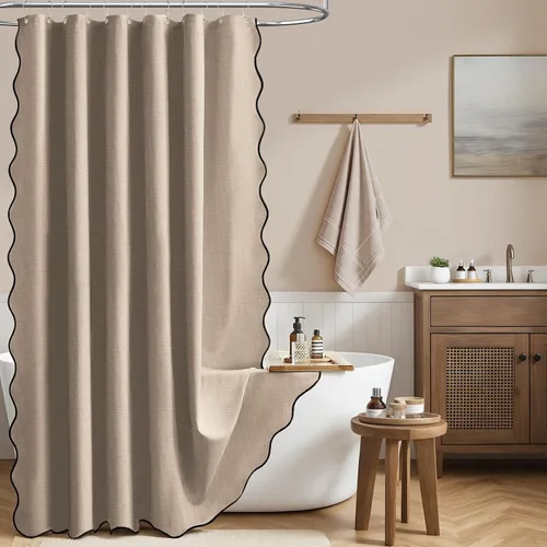 Miniatura 19 de BTTN Lino Crema Festoneado 36x72