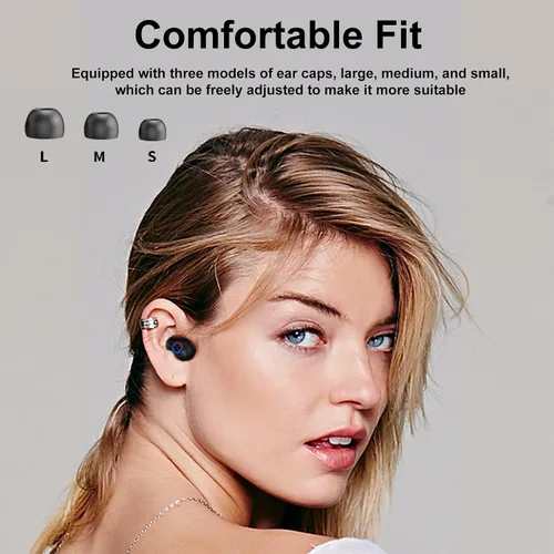 Miniatura 3 de Xmenha Auriculares inalámbricos invisibles pequeños deportivos auriculares para pequeños canales auditivos invisibles ocultos pequeños auriculares