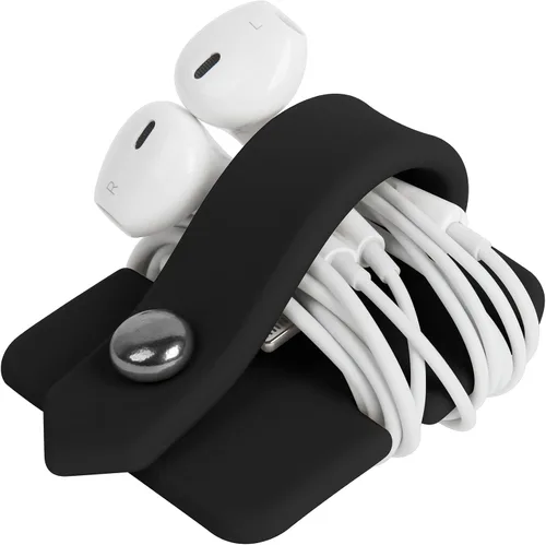 Miniatura 7 de Organizador de auriculares de silicona para auriculares, enrollador de cables para auriculares, organizador de cable de envoltura, enrollador