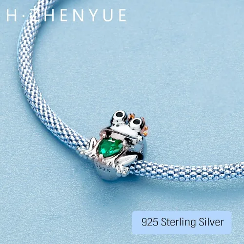 Miniatura 66 de Dijes de plata de ley 925 de dibujos animados de pato, ratón, oso, elefante, dragón chino, cuentas colgantes para pulseras y collares, joyería