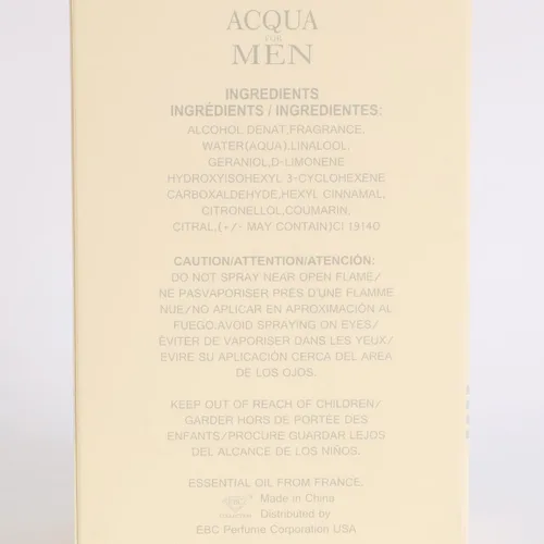 Miniatura 6 de Acqua Spray Eau de Toilette para hombre – Perfume fresco cítrico acuático para hombre con bergamota y notas de mar – 3.4 fl oz/3.4 fl oz