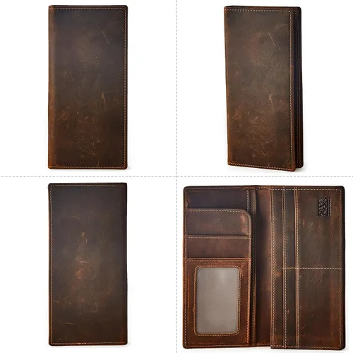 Miniatura 3 de BRASS TACKS Leathercraft Vintage Top Grain Leather Wallet for Men Gift Box