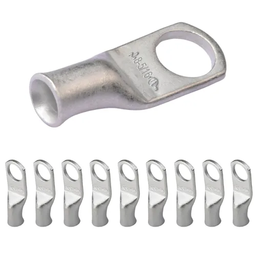 Miniatura 141 de SELTERM 5 piezas terminales de cable de cobre estañado 1/0 AWG perno de 1/2", extremos de cable de batería, terminales de anillo, conectores