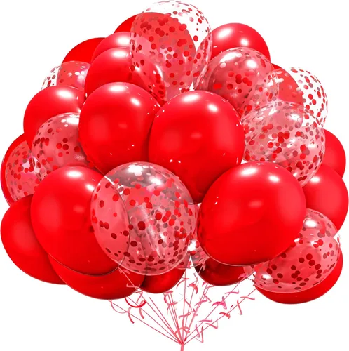 Miniatura 7 de AULE Globos de látex metálicos dorados y blancos de alta calidad, paquete de 60 globos de confeti de 12 pulgadas y oro negro con cintas doradas