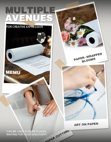 Miniatura 3 de Joyooss Rollo de papel de caballete, rollo de papel artístico de dibujo para niños de 15 x 984 pulgadas (82 pies), paquete de 3 rollos de papel