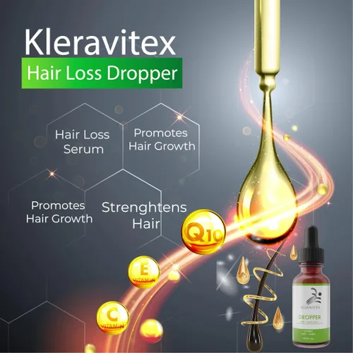 Miniatura 6 de Kleravitex Gotero anticaída – Suero natural para el crecimiento del cabello para adelgazar el cabello, calvicie y caspa – Loción nutritiva
