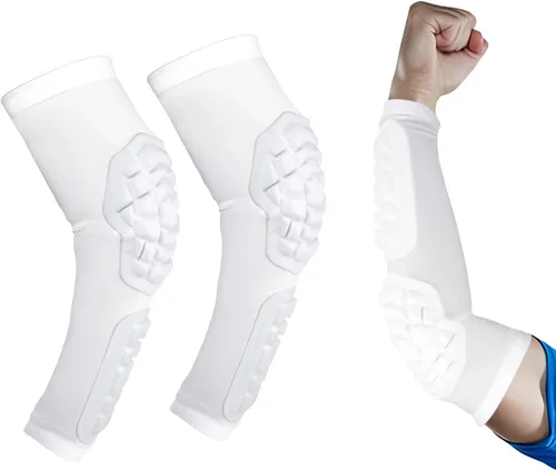 Miniatura 6 de AceList Coderas para brazos para adultos y niños, absorción de golpes, acolchado de EVA, antideslizante, transpirable, protección deportiva Negro