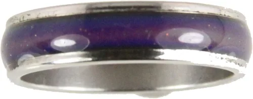 Miniatura 4 de Anillos de estado de ánimo de 0.236in de acero inoxidable sin fin de banda de colores arco iris