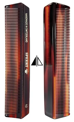 Miniatura 5 de #10 Peine de dientes estrechos hecho a mano Tortuga Havana Acetato fino recto fino desenredante Parting Grooming Teasing Peluquería Peluquería