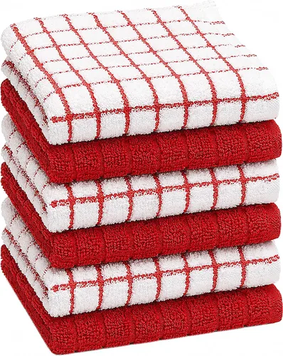 Miniatura 17 de Bumble - Paños de cocina (8 unidades) 12 x 12 pulgadas Toallas de cocina 100% algodón 405 GSM Toallas de cocina suaves, altamente Gris