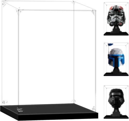 Miniatura 7 de Vitrina para dos cascos Lego, punto 43249, 12.99 x 7.08 x 9.44 pulgadas, puede contener dos cascos Lego.