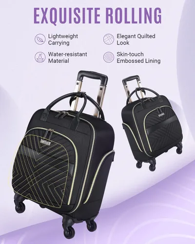 Miniatura 5 de LIGHT FLIGHT Rolling Laptop Bag Rolling Briefcase for Women Computer Bag with Wheels Case for Carry on Travel Work Business