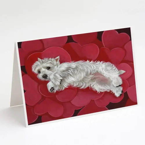 Miniatura 139 de Caroline's Treasures PPP3013GCA7P - Tarjetas de felicitación y sobres para mascotas de Basset Hound Teacher, paquete de 8 tarjetas en blanco