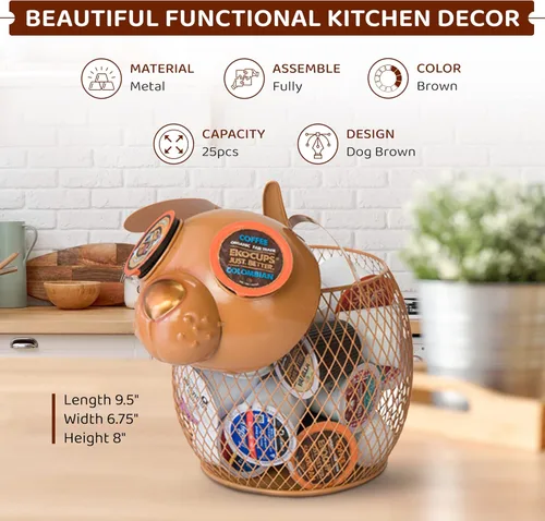 Miniatura 4 de Organizador de cápsulas de café Made Easy Kit - Decoración funcional para barra de café en casa - Accesorios de almacenamiento en mostrador