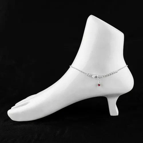 Miniatura 61 de YANARA Pulsera de tobillo para mujer, piedra de nacimiento natural, cuentas de piedras preciosas, tobillera delicada hecha a mano de 9 pulgadas +