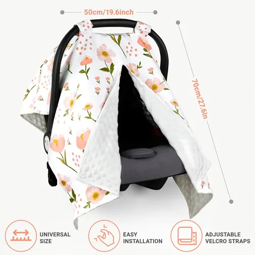 Miniatura 3 de Metplus Funda para asiento de coche 2 en 1 para bebé, toldo para asiento de coche para bebés, funda de lactancia multiuso para mamá, fundas